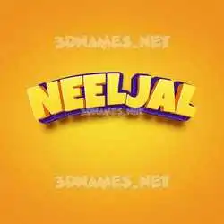neeljal in Orange Toon style - 3D name wallpaper