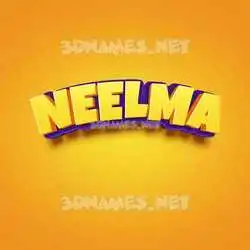 neelma in Orange Toon style - 3D name wallpaper