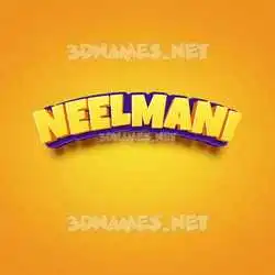neelmani in Orange Toon style - 3D name wallpaper