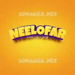 neelofar in Orange Toon style - 3D name wallpaper