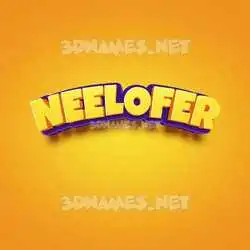 neelofer in Orange Toon style - 3D name wallpaper