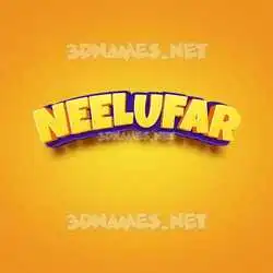 neelufar in Orange Toon style - 3D name wallpaper