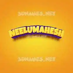neelumahesh in Orange Toon style - 3D name wallpaper