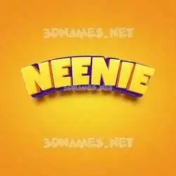 neenie in Orange Toon style - 3D name wallpaper