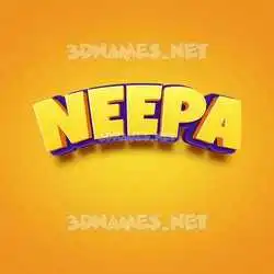 neepa in Orange Toon style - 3D name wallpaper