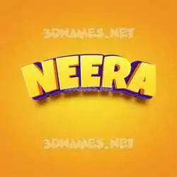 neera in Orange Toon style - 3D name wallpaper