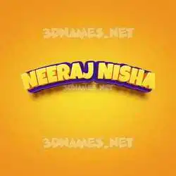 neeraj nisha in Orange Toon style - 3D name wallpaper