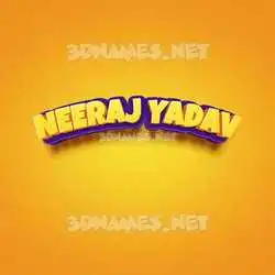 neeraj yadav in Orange Toon style - 3D name wallpaper