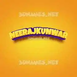 neerajkunwar in Orange Toon style - 3D name wallpaper
