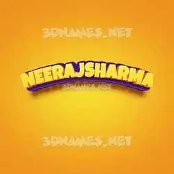 neerajsharma in Orange Toon style - 3D name wallpaper
