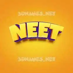 neet in Orange Toon style - 3D name wallpaper