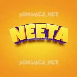 neeta in Orange Toon style - 3D name wallpaper