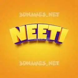 neeti in Orange Toon style - 3D name wallpaper