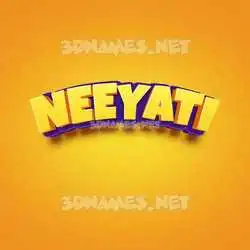 neeyati in Orange Toon style - 3D name wallpaper