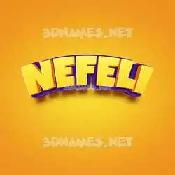 nefeli in Orange Toon style - 3D name wallpaper