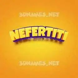 nefertiti in Orange Toon style - 3D name wallpaper
