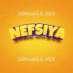 nefsiya in Orange Toon style - 3D name wallpaper