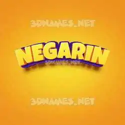 negarin in Orange Toon style - 3D name wallpaper