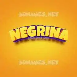 negrina in Orange Toon style - 3D name wallpaper