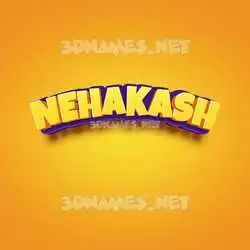 nehakash in Orange Toon style - 3D name wallpaper