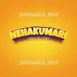 nehakumari in Orange Toon style - 3D name wallpaper