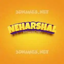 neharshal in Orange Toon style - 3D name wallpaper