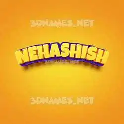 nehashish in Orange Toon style - 3D name wallpaper