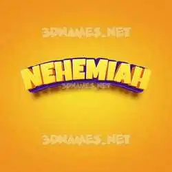 nehemiah in Orange Toon style - 3D name wallpaper