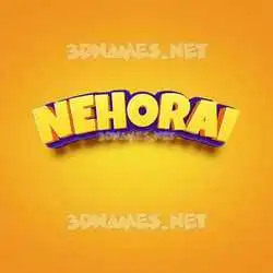 nehorai in Orange Toon style - 3D name wallpaper