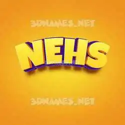 nehs in Orange Toon style - 3D name wallpaper