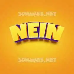 nein in Orange Toon style - 3D name wallpaper