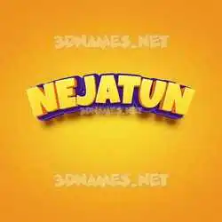 nejatun in Orange Toon style - 3D name wallpaper