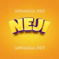 neji in Orange Toon style - 3D name wallpaper