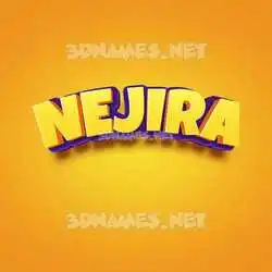 nejira in Orange Toon style - 3D name wallpaper