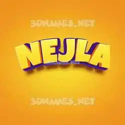 nejla in Orange Toon style - 3D name wallpaper