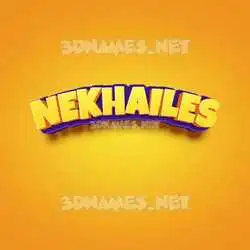 nekhailes in Orange Toon style - 3D name wallpaper