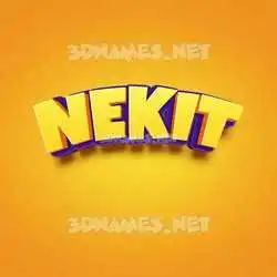 nekit in Orange Toon style - 3D name wallpaper