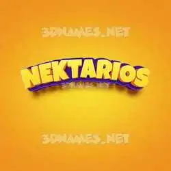 nektarios in Orange Toon style - 3D name wallpaper