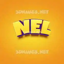 nel in Orange Toon style - 3D name wallpaper