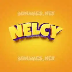 nelcy in Orange Toon style - 3D name wallpaper