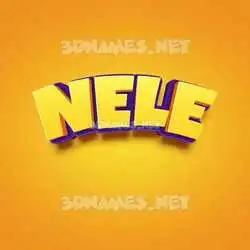 nele in Orange Toon style - 3D name wallpaper