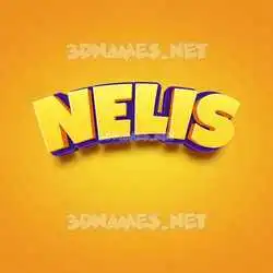 nelis in Orange Toon style - 3D name wallpaper