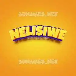 nelisiwe in Orange Toon style - 3D name wallpaper
