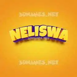 neliswa in Orange Toon style - 3D name wallpaper
