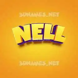 nell in Orange Toon style - 3D name wallpaper