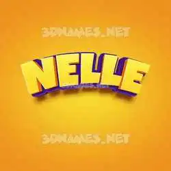 nelle in Orange Toon style - 3D name wallpaper