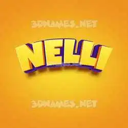 nelli in Orange Toon style - 3D name wallpaper