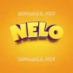 nelo in Orange Toon style - 3D name wallpaper