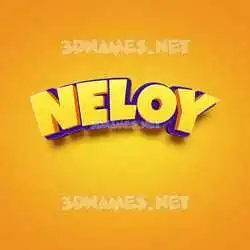 neloy in Orange Toon style - 3D name wallpaper
