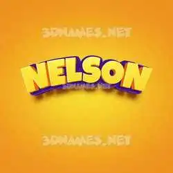 nelson in Orange Toon style - 3D name wallpaper